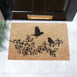 Artsy Mats Birds On A Tree Doormat (60 x 40cm) in Brown - Size: 40 cm x 60 cm - thumbnail 1