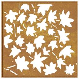 Berkfield Home Garden Wall Decoration 55x55 cm Corten Steel Maple Leaf Design in Brown - thumbnail 5