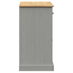 Berkfield Home Sideboard with Drawers VIGO 113x40x75 cm Grey Solid Wood Pine - Size: 113 x 40 x 75 cm - thumbnail 6