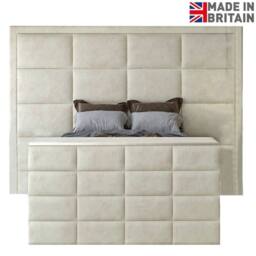 KDMD Copenhagen Upholstered Cream Television Bed Frame - Size: Single - thumbnail 5