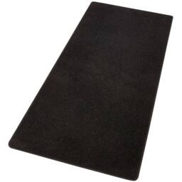 THE RUGS Modern Plain Rug Uni Colours Short Pile Polypropylene Area Rug in Black - Size: 80 cm x 150 cm - thumbnail 6
