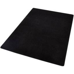 THE RUGS Modern Plain Rug Uni Colours Short Pile Polypropylene Area Rug in Black - Size: 80 cm x 150 cm - thumbnail 3