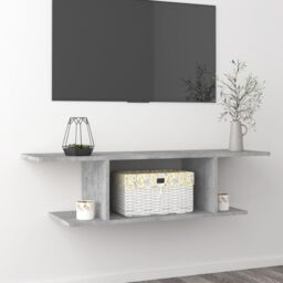 Berkfield Home Wall Mounted TV Cabinet Concrete Grey 103x30x26.5 cm
