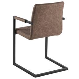 Wyld and Coco Luxor Cantilever Conference Chairs Set of 2 - Brown Faux Leather - thumbnail 6