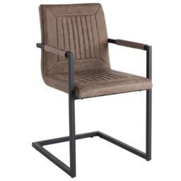 Wyld and Coco Luxor Cantilever Conference Chairs Set of 2 - Brown Faux Leather - thumbnail 5