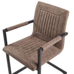 Wyld and Coco Luxor Cantilever Conference Chairs Set of 2 - Brown Faux Leather - thumbnail 7
