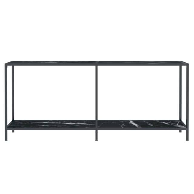 Berkfield Home Stylish Console Table Black 180x35x75.5 cm Tempered Glass - image 1