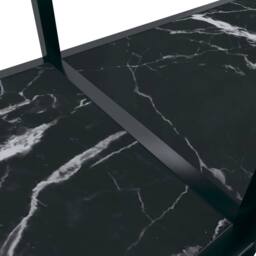 Berkfield Home Stylish Console Table Black 180x35x75.5 cm Tempered Glass - thumbnail 6