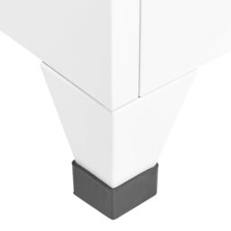 Berkfield Home Locker Cabinet White 90x45x180 cm Steel - Size: 90 x 45 x 180 cm - thumbnail 6