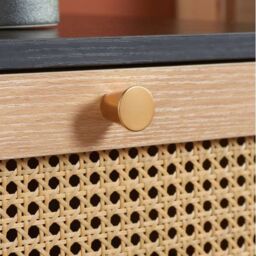 Birlea Croxley 2 Drawer Rattan Bedside in Black - thumbnail 4