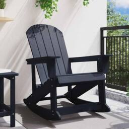Berkfield Home Adirondack Rocking Chair Navy Blue 73.5x92x90 cm HDPE - thumbnail 3