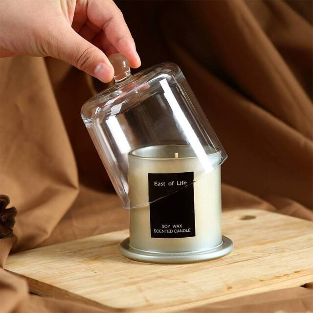 Garden Sanctuary Soy Wax Scented Candle Lychee & White Tea in Grey - image 1
