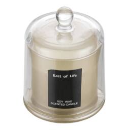 Garden Sanctuary Soy Wax Scented Candle Lychee & White Tea in Grey - thumbnail 3