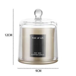 Garden Sanctuary Soy Wax Scented Candle Lychee & White Tea in Grey - thumbnail 4