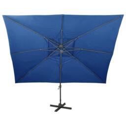 Berkfield Home Cantilever Umbrella with Double Top Azure Blue 400x300 cm - thumbnail 3