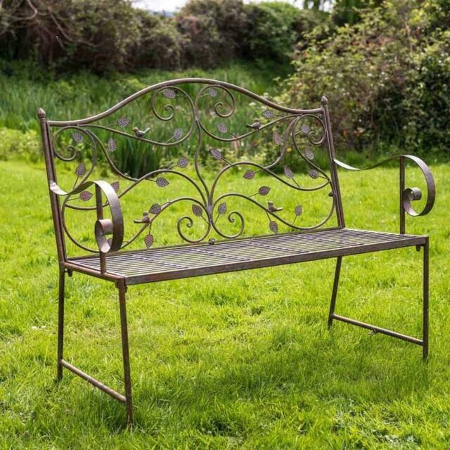 Ascalon Design Ltd Woodland Bench - L105 x W55 x H96 cm - Green Rust in Brown - image 1