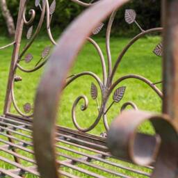 Ascalon Design Ltd Woodland Bench - L105 x W55 x H96 cm - Green Rust in Brown - thumbnail 3