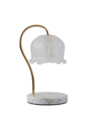H&O Direct Flower-Shaped Glass Bedside Lamp Candle Warmer - thumbnail 5