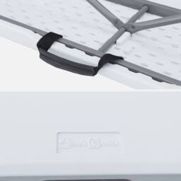 sweeek Foldable Plastic Reception Table With Bench in White - thumbnail 6