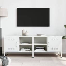 Berkfield Home TV Cabinets 2 pcs White 68x39x50.5 cm Steel - thumbnail 3