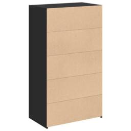 Berkfield Home Highboard Black 70x41x124 cm Engineered Wood - Size: 70 x 41 x 124 cm - thumbnail 6