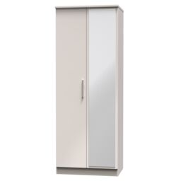 Ready Assembled 2 U Windsor Tall 2 Door Mirrored Wardrobe (Ready Assembled) in Taupe - thumbnail 3