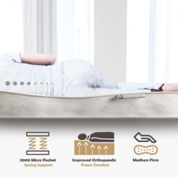 DS Living Reve Ortho Pocket Coil Mattress in Light Grey - Size: Super King - thumbnail 6
