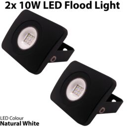 Loops PREMIUM 2x Slim Outdoor 10W LED Floodlight Bright Security IP65 Waterproof Light - thumbnail 4