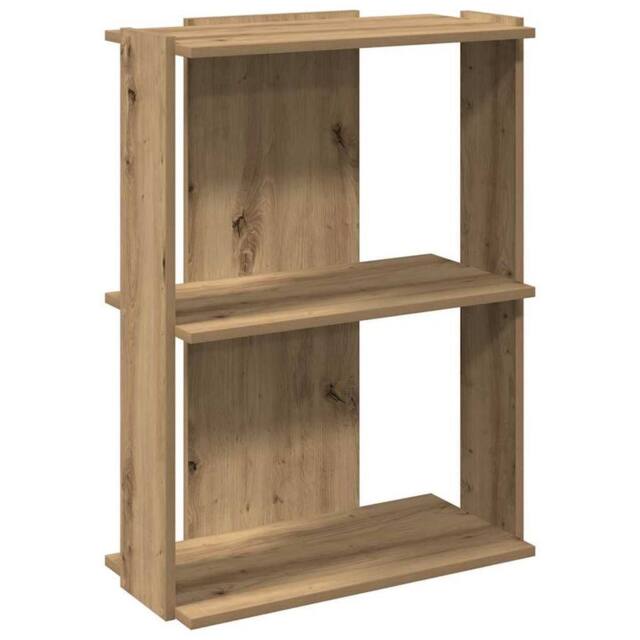 Berkfield Home Bookcase 3-Tier Artisan Oak 60x30x80 cm Engineered Wood in Brown - Size: 60 x 30 x 80 cm - image 1
