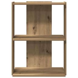 Berkfield Home Bookcase 3-Tier Artisan Oak 60x30x80 cm Engineered Wood in Brown - Size: 60 x 30 x 80 cm - thumbnail 4