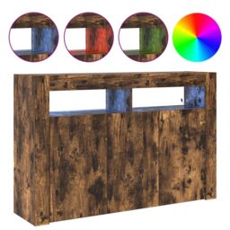 Berkfield Home Sideboard Smoked Oak Engineered Wood 116 x 30 x 75 cm in Brown - thumbnail 4