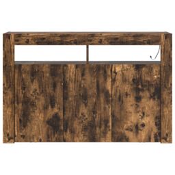 Berkfield Home Sideboard Smoked Oak Engineered Wood 116 x 30 x 75 cm in Brown - thumbnail 6