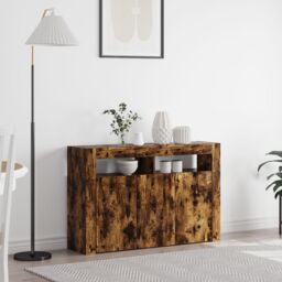 Berkfield Home Sideboard Smoked Oak Engineered Wood 116 x 30 x 75 cm in Brown