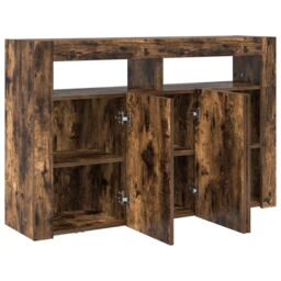 Berkfield Home Sideboard Smoked Oak Engineered Wood 116 x 30 x 75 cm in Brown - thumbnail 5