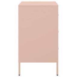 Berkfield Home Bedside Cabinets 2 pcs Pink 36x39x68 cm Steel - Size: 36 x 39 x 68 cm - thumbnail 7