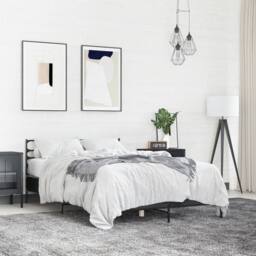 Berkfield Home Bed Frame without Mattress Black 120x200 cm - Size: Small Double - thumbnail 2