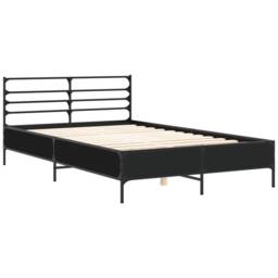 Berkfield Home Bed Frame without Mattress Black 120x200 cm - Size: Small Double - thumbnail 3