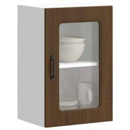 Berkfield Home Kitchen Wall Cabinet with Glass Door Kalmar Brown Oak Engineered Wood - thumbnail 2
