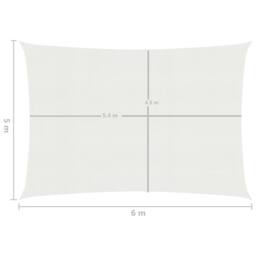 Berkfield Home Sunshade Sail 160 g/m ² White 5x6 m HDPE - thumbnail 6