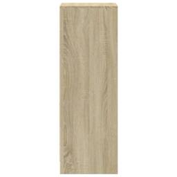 Berkfield Home Sideboard with LED Sonoma Oak 38x34x100 cm Engineered Wood in Light Tan - Size: 38 x 34 x 100 cm - thumbnail 7