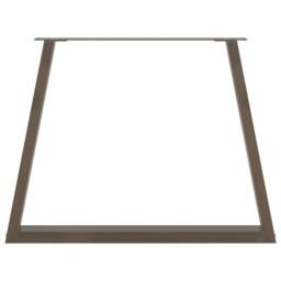 Berkfield Home Dining Table Legs V-Shape 3 pcs Natural Steel 90x(72-73.3) cm Steel in Brown - thumbnail 5