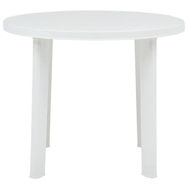 Berkfield Home Garden Table White 89 cm Plastic - image 1