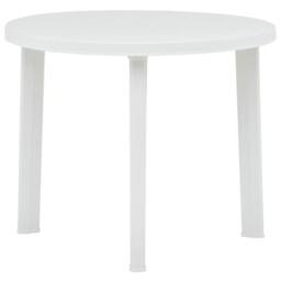 Berkfield Home Garden Table White 89 cm Plastic - thumbnail 2