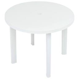 Berkfield Home Garden Table White 89 cm Plastic - thumbnail 3