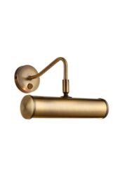 Netlighting Turner 1 Light Picture Wall LightAntique Brass E14 in Gold