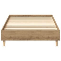 Berkfield Home Bed Frame No Mattress Artisan Oak 75x190 cm Small Single Engineered Wood in Brown - thumbnail 5