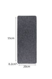 Living and Home 14Pcs Dark Grey Non-Slip Self-Adhesive Thin Stair Treads, 55cm W x 20cm D x 0.2cm H - Size: 55 cm W x 20 cm D x 0.2 cm H - thumbnail 4