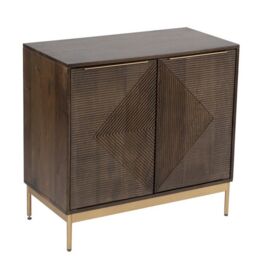 Jaipur Furniture Ltd Zaine Carving Small Sideboard - Mango Wood - L40 x W80 x H76 cm - Dark Finish - Assembly Required in Brown - thumbnail 5