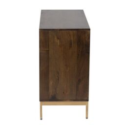 Jaipur Furniture Ltd Zaine Carving Small Sideboard - Mango Wood - L40 x W80 x H76 cm - Dark Finish - Assembly Required in Brown - thumbnail 7