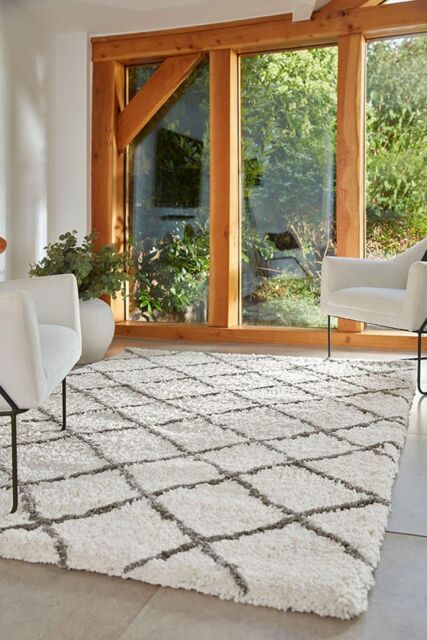 Origin 'Artisan Diamond' Rug in Cream - Size: 120 cm x 170 cm - image 1